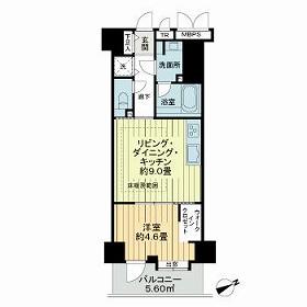 ライオンズシティ西新宿(1LDK/2階)の間取り写真