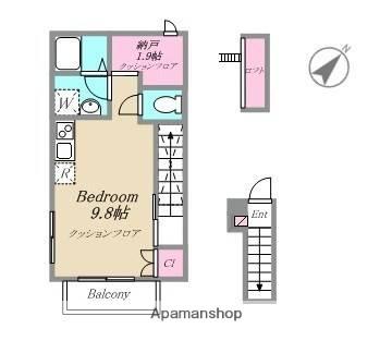 LEFUA AH(ワンルーム/2階)の間取り写真