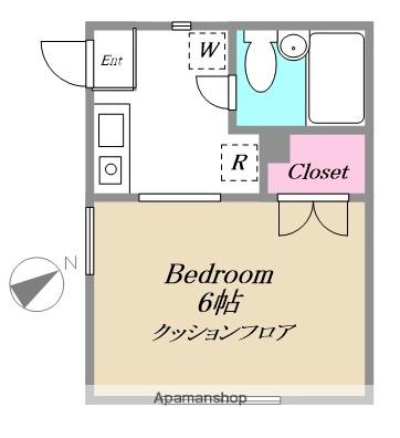 ハイツK(1K/2階)の間取り写真