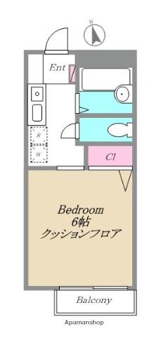 GRANDCHARIOT(1K/1階)の間取り写真