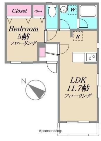 FICASA南阿佐ヶ谷(1LDK/2階)の間取り写真