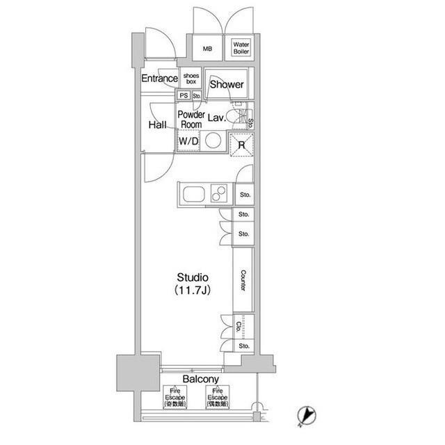 コンフォリア北参道(ワンルーム/5階)の間取り写真