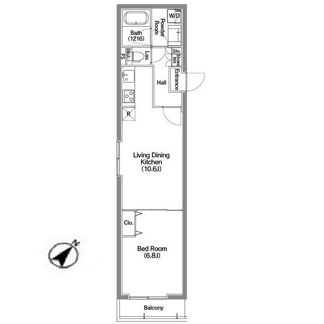メディオ月島(1LDK/5階)の間取り写真