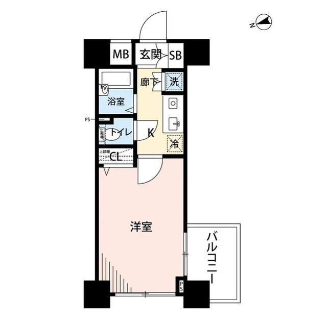 プレール文京ウエスト(1K/7階)の間取り写真