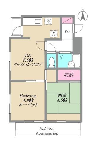 パロ西落合(2DK/3階)の間取り写真