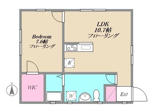 MAISON DE LIEN(1LDK/1階)の間取り写真
