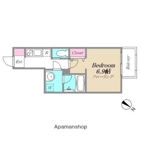 グランデュオ大井町(1K/3階)の間取り写真