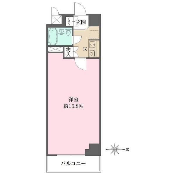 藤和半蔵門コープ(1K/3階)の間取り写真