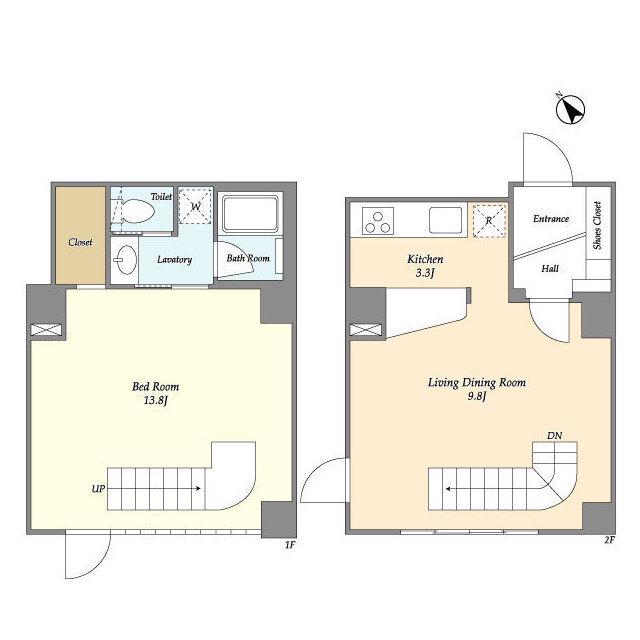 ミリアレジデンス南麻布(1LDK/2階)の間取り写真