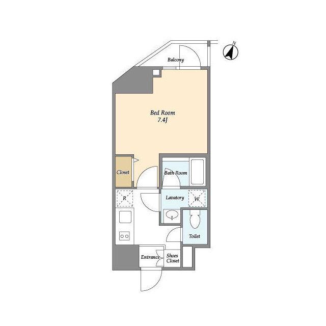 ディームス東新宿(1K/9階)の間取り写真