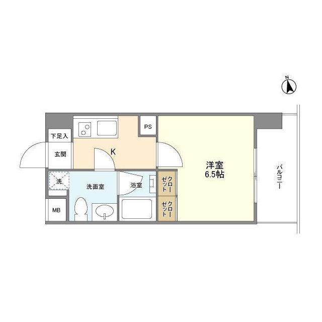 グランテール代々木(1K/5階)の間取り写真