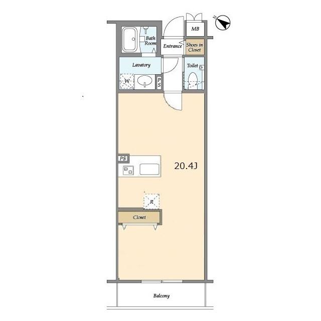 BLESS北新宿(ワンルーム/3階)の間取り写真