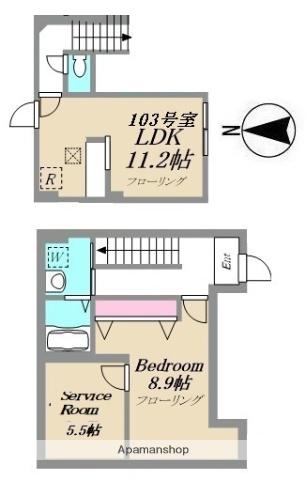コルティーレ・ナノカ(1SLDK/1階)の間取り写真