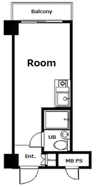 ライオンズマンション西新宿第8(ワンルーム/4階)の間取り写真