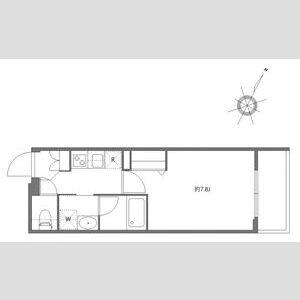 ハーモニーレジデンス品川高輪(1K/4階)の間取り写真