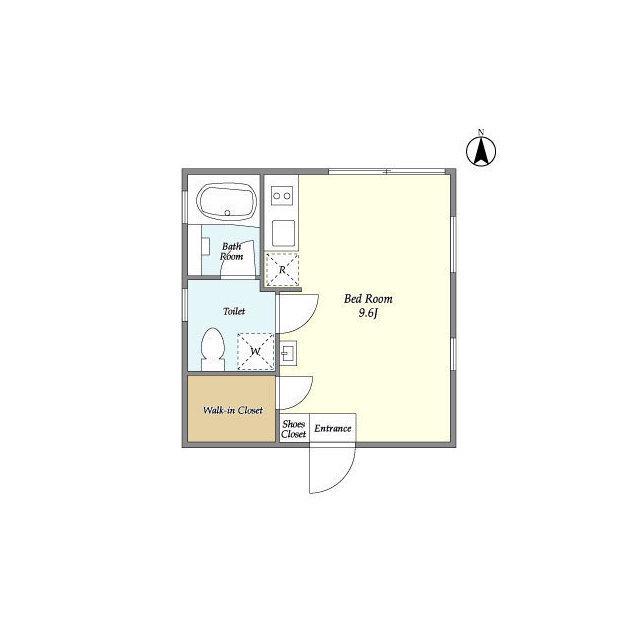 ASTILE麻布十番(ワンルーム/2階)の間取り写真