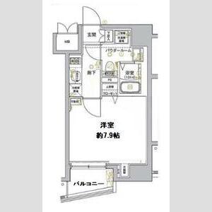 アルテシモプリマ(1K/7階)の間取り写真