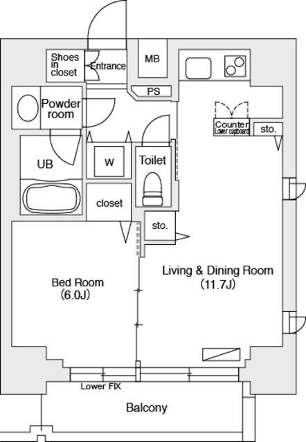 エミリブ池袋(1LDK/8階)の間取り写真