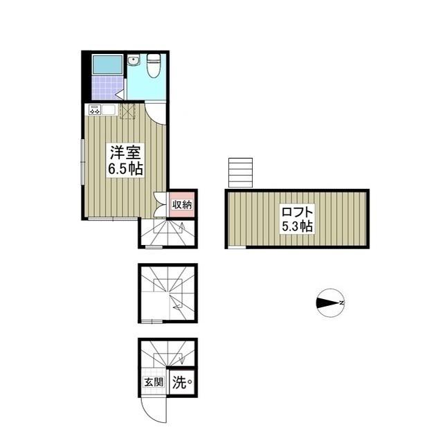 雑司が谷FLATS(ワンルーム/3階)の間取り写真
