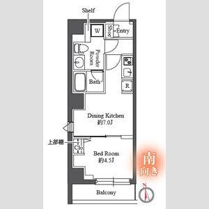 グランパセオ日本橋イースト(1DK/5階)の間取り写真