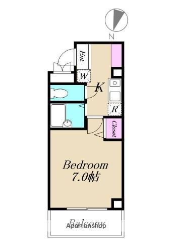 M&M VILLAGE(1K/2階)の間取り写真