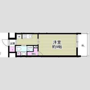 ミリアレジデンス根岸柳通(1K/9階)の間取り写真