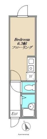 サザンロード西荻窪(ワンルーム/2階)の間取り写真