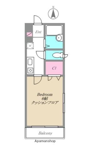 リースランド追浜(1K/2階)の間取り写真