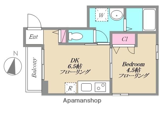 サンハイムODA(1DK/2階)の間取り写真