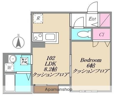シーズンテラス舎人公園A棟(1LDK/1階)の間取り写真
