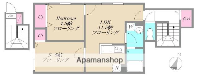 シャノワール(1SLDK/2階)の間取り写真