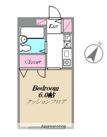 パンタナール碑文谷(1K/2階)の間取り写真