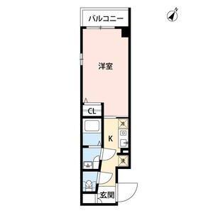 ラ・ファヴォール(1K/1階)の間取り写真