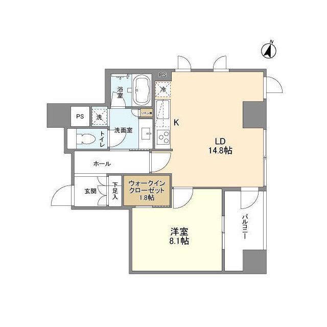 LASANTE麹町(1LDK/10階)の間取り写真