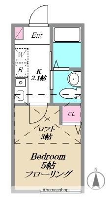 ライブリー大泉学園 PRT1(1K/2階)の間取り写真