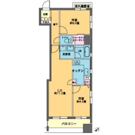 カスタリア人形町 2階階 間取り