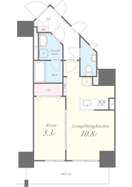 ROOTS BUNKYO OTOWA(1LDK/10階)の間取り写真