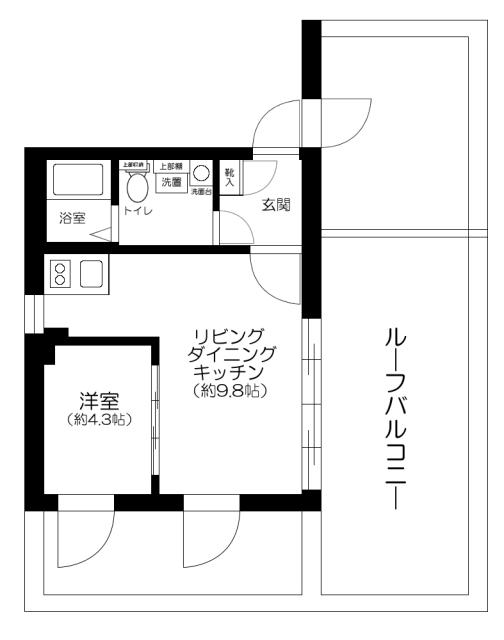 LE NID 日本橋(1LDK/4階)の間取り写真