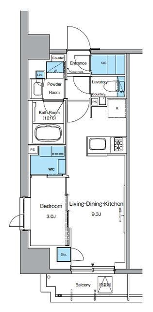 ルフォンプログレ上野御徒町(1LDK/7階)の間取り写真