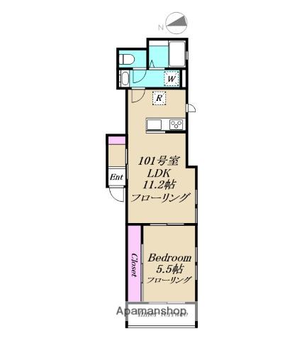 グレース戸越(1LDK/1階)の間取り写真