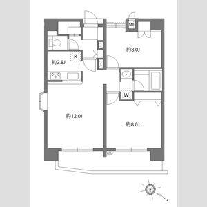 インフィニティ渋谷山手(2LDK/10階)の間取り写真