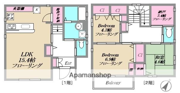 京王電鉄井の頭線 神泉駅 徒歩2分 2階建 築10年(3SLDK)の間取り写真