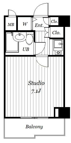 ストーク千川(1K/3階)の間取り写真