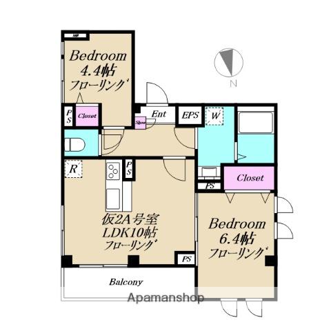 XEVO吉祥寺(2LDK/2階)の間取り写真