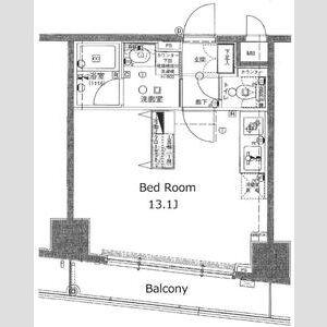 ラ・ヴェーヌ(ワンルーム/4階)の間取り写真