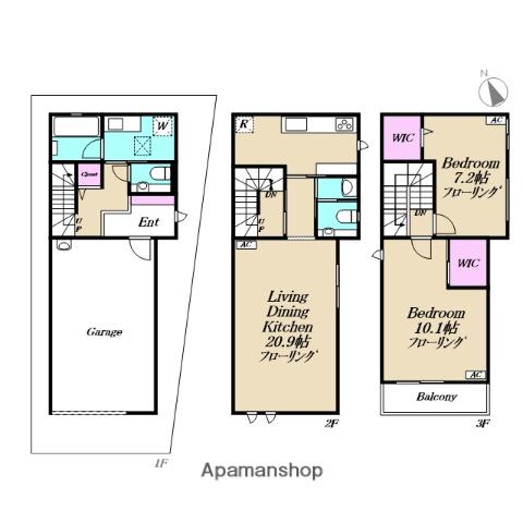 CHARMANT HEIM HIGASHIAZABU(2LDK/1階)の間取り写真