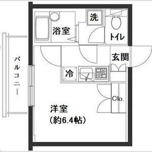 ヴェルト笹塚ツインⅡ(1K/3階)の間取り写真