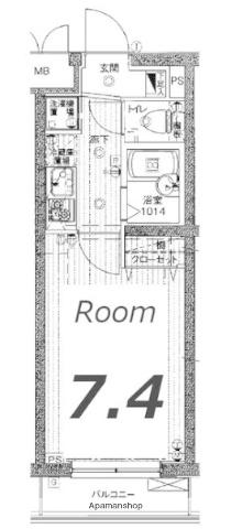 ライズ赤塚(1K/3階)の間取り写真