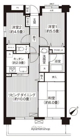 KS桜川 5階階 間取り