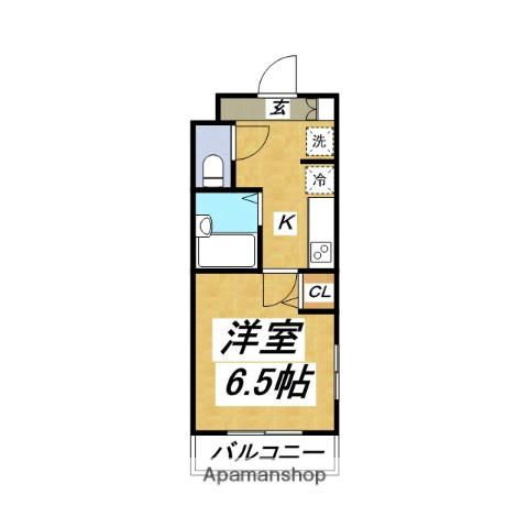 ドルチェ東京氷川台パークサイド(1K/3階)の間取り写真